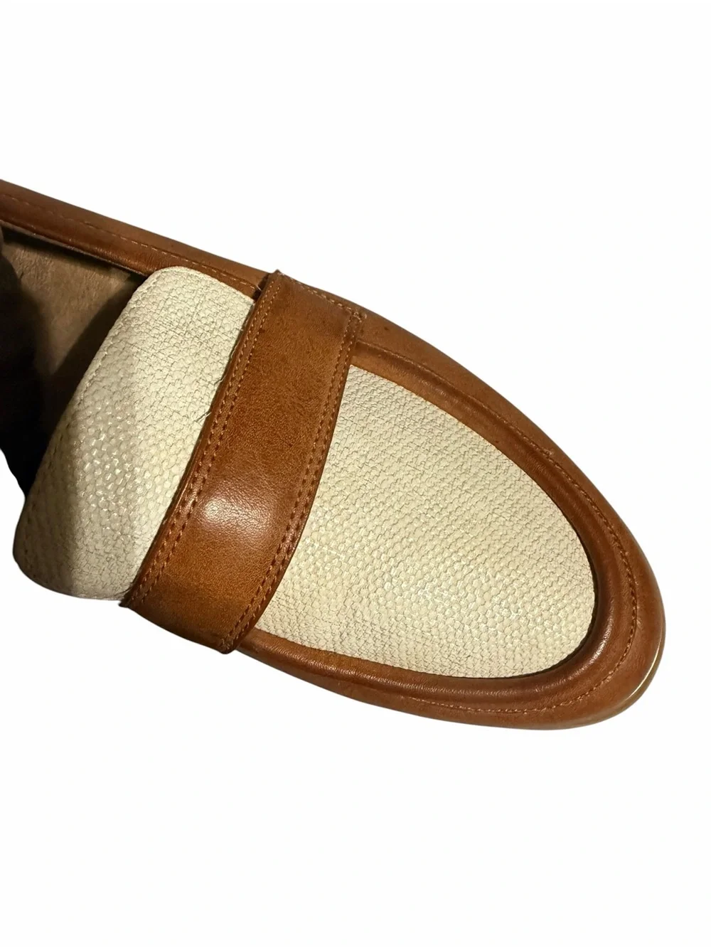 Dr. Scholl’s Women’s Two Tone Penny Loafers Tan Cream Comfort Shoes Size 8